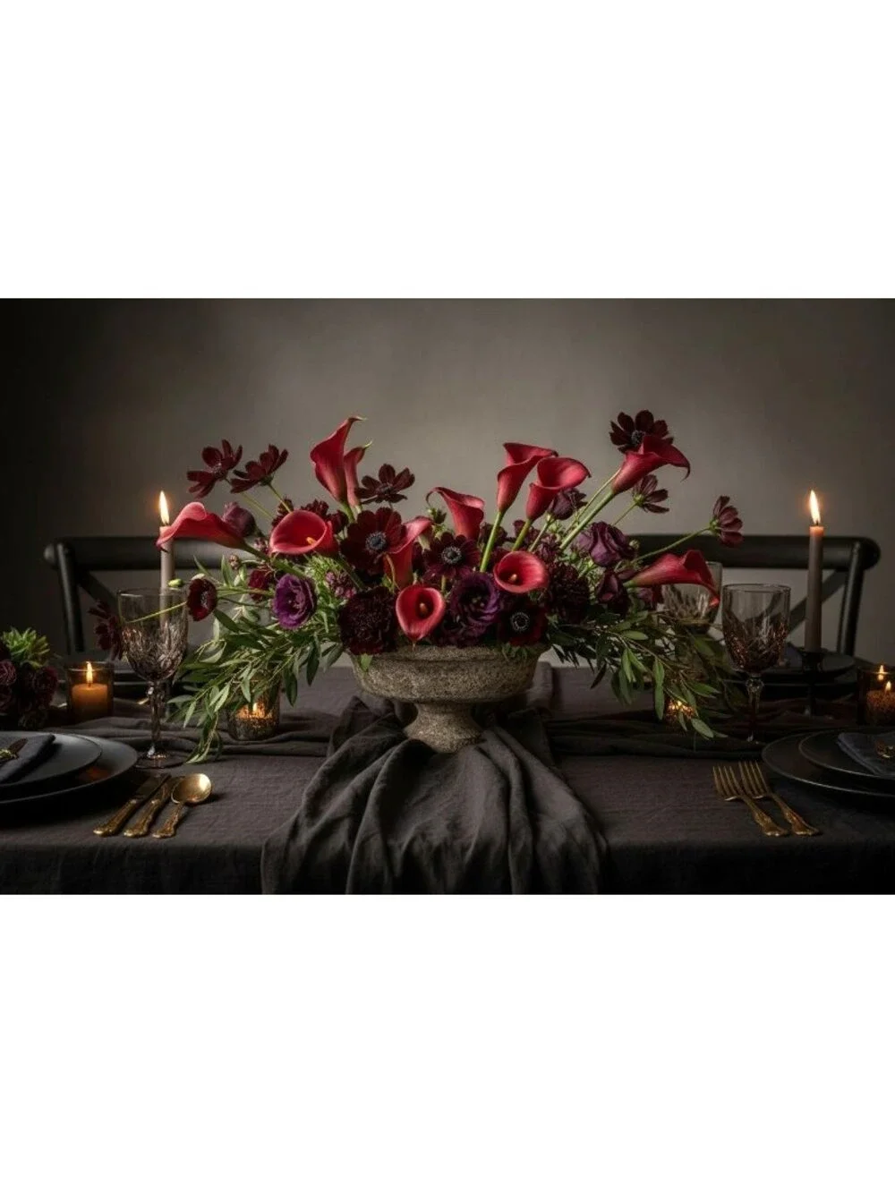 Artificial Red Calla Lily Stems Real Touch Faux Flowers 14 Inch Set of 5